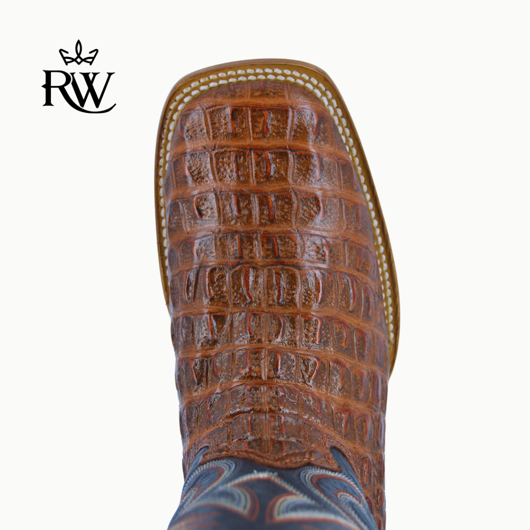 Bota de Rodeo Lomo Nuca Grande Brandy/Imitación